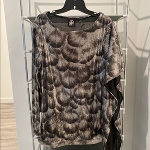 Elegant Black and Gray Women's Top